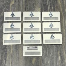 Бейджі металеві з віконцем для прибережного кафе Бейджі металеві з віконцем для прибережного кафе