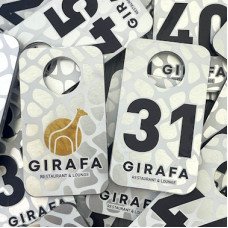 Акриловий брелок-номерок з двосторонньою сендвіч-облицівкою алюмінієм із сублімаційним нанесенням Акриловий брелок-номерок з двосторонньою сендвіч-облицівкою алюмінієм із сублімаційним нанесенням