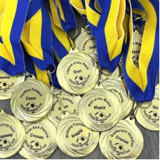 Медаль нагороджувальна для футбольних змагань на лань'ярді з жетоном Медаль нагороджувальна для футбольних змагань на лань'ярді з жетоном