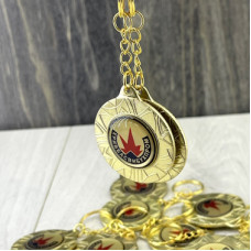 Брелок з жетоном для промислового підприємства "КривбасВибухПром" Брелок з жетоном для промислового підприємства "КривбасВибухПром"