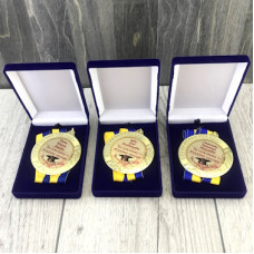 Медаль сувенірна з жетоном на лан'ярді для нагородження у конкурсах