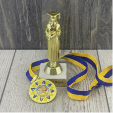 Комплект нагороджувальний - медаль та статуетка для нагородження школярів Комплект нагороджувальний - медаль та статуетка для нагородження школярів