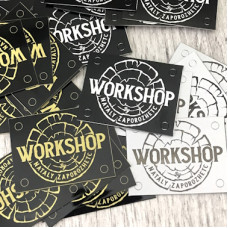 Таблички алюмінієві для брендування крафтових виробів з дерева Таблички алюмінієві для брендування крафтових виробів з дерева